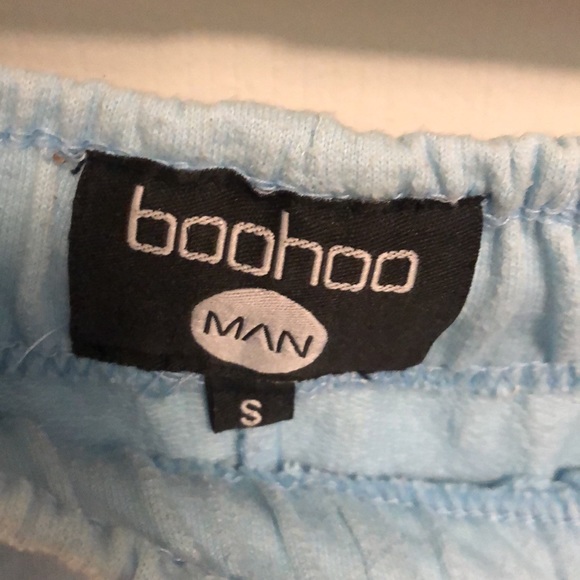 Mens BoohooMAN Light Blue Shorts (Size Small) - Picture 3 of 3